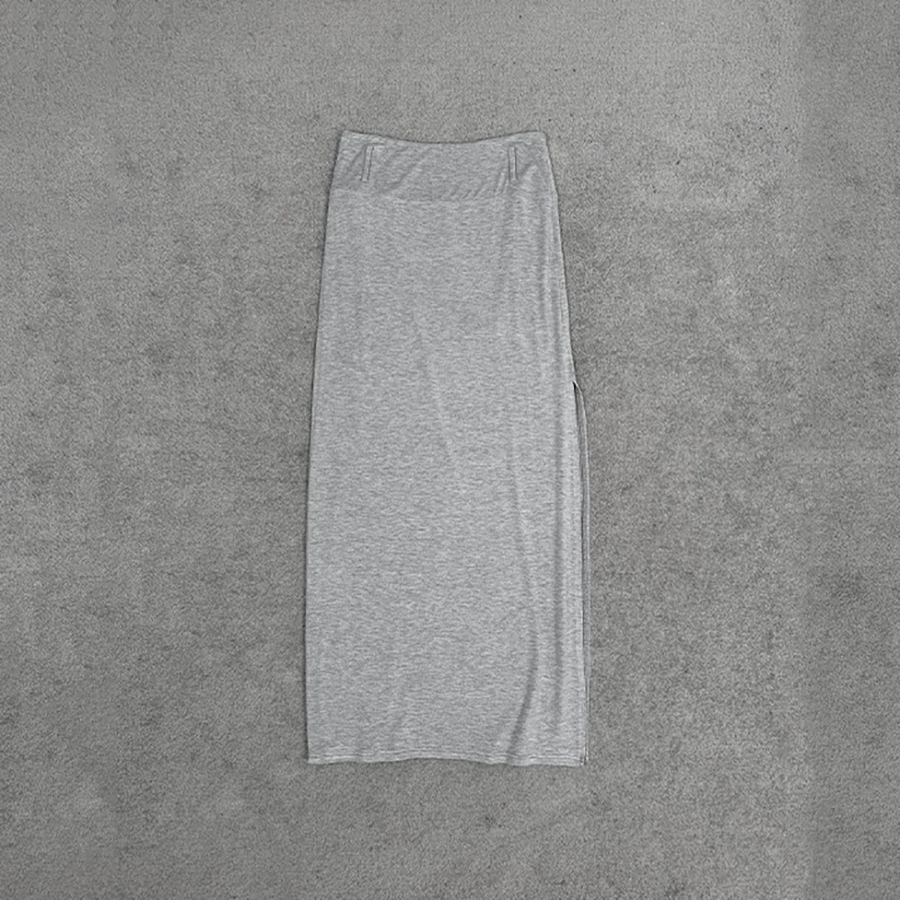Women's High Waist Skirt 2026 New Casual Solid Color Bodycon Long Skirts Elegant Stretch Knit Straight Skirt for Daily Wear