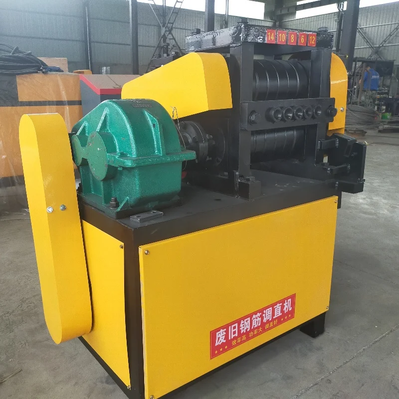 حار بيع جيد بيع واسعة النطاق باستخدام الحاسب الآلي التلقائي حديد التسليح مستقيم الصلب شريط مستدير آلة استقامة حديد التسليح مع سكين شريط #1