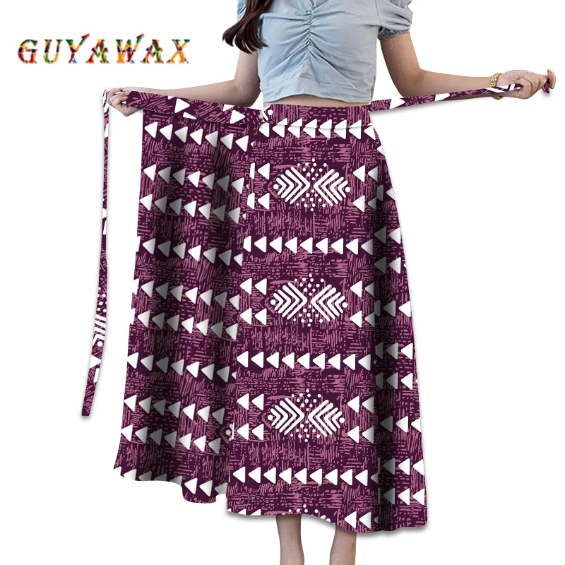 Traditional Mermaid Skirt Dress Africa Bazin Riche Print Clothing Lady Women Skirt Plus Size Long Skirts for Women