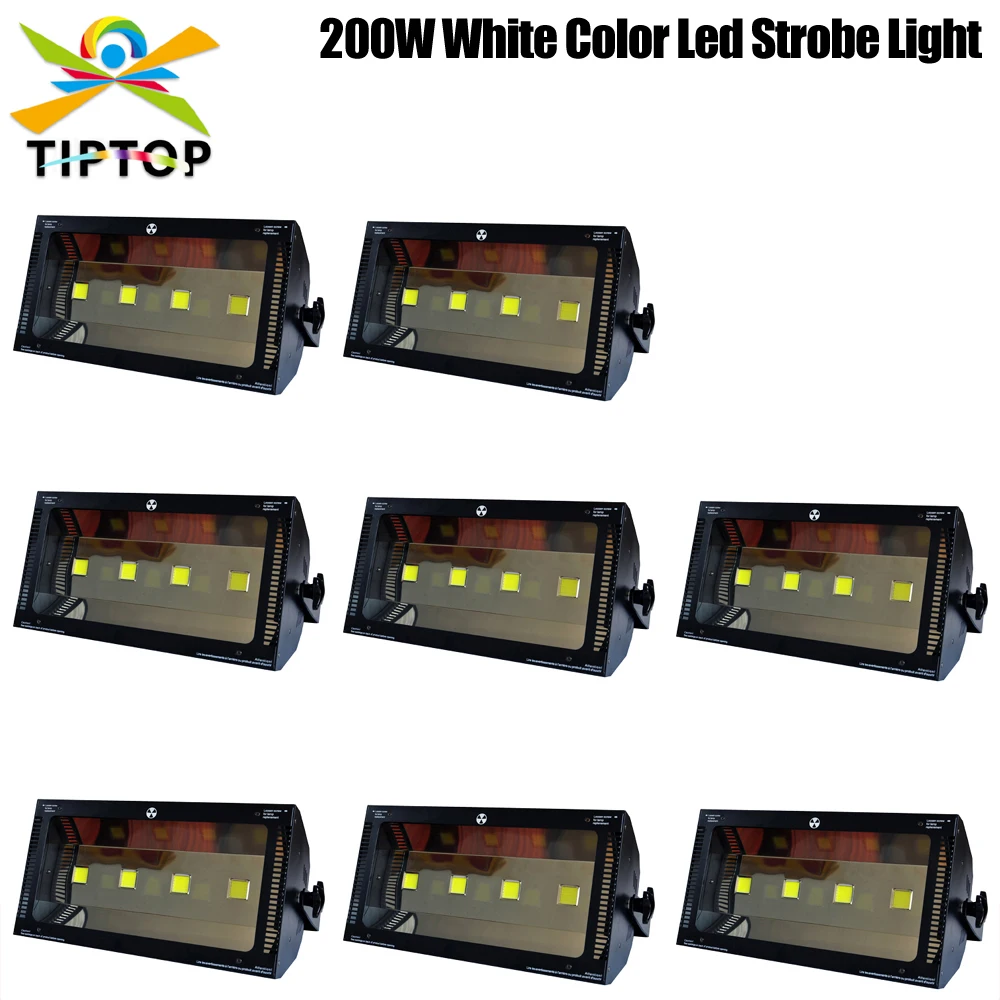 

TIPTOP 4 x 50W White Color COB Stage DMX Led Flash Light Support Long Time Wall Wash Effect 3Pin 5Pin XLR Socket LCD Display