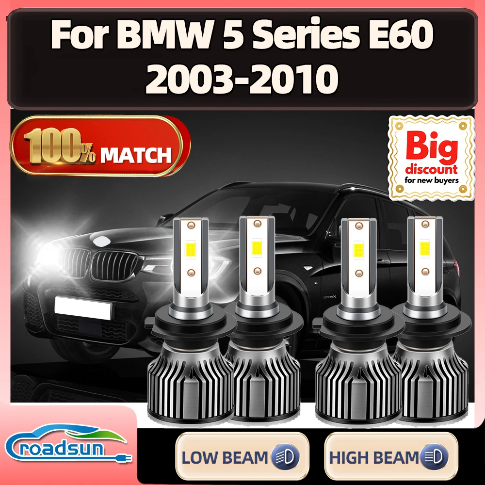 

40000LM CSP Chips LED Car Lights 240W Turbo Auto Headlamp Bulbs 12V 6000K Front Lamps For BMW 5 Series E60 2003-2008 2009 2010