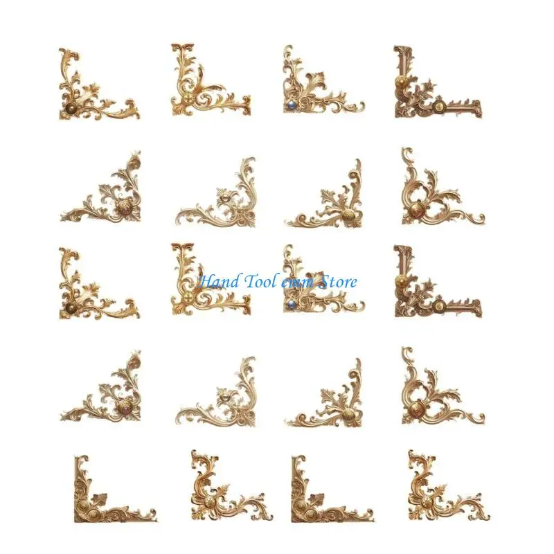 

H37F 20Pcs Vintage Hollowed Corner Sticker Journal Border Sticker for Scrapbooking Journal Photo Album Phone Case Art Craft