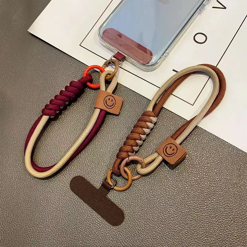 Vintage Woven Lanyard Keyrings Creative Cellphone Wrist Hanging Cord Keychain Bag Ornaments Car Trinkets Gifts Souvenir Jewelry