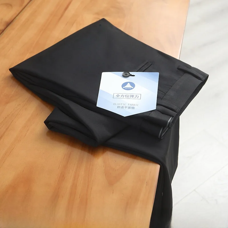 

High Elastic Breathable Modal Mixed Silk Men's Casual Pants Spring Summer Busin Casual Faion Urban Sle Straight Leg Pants