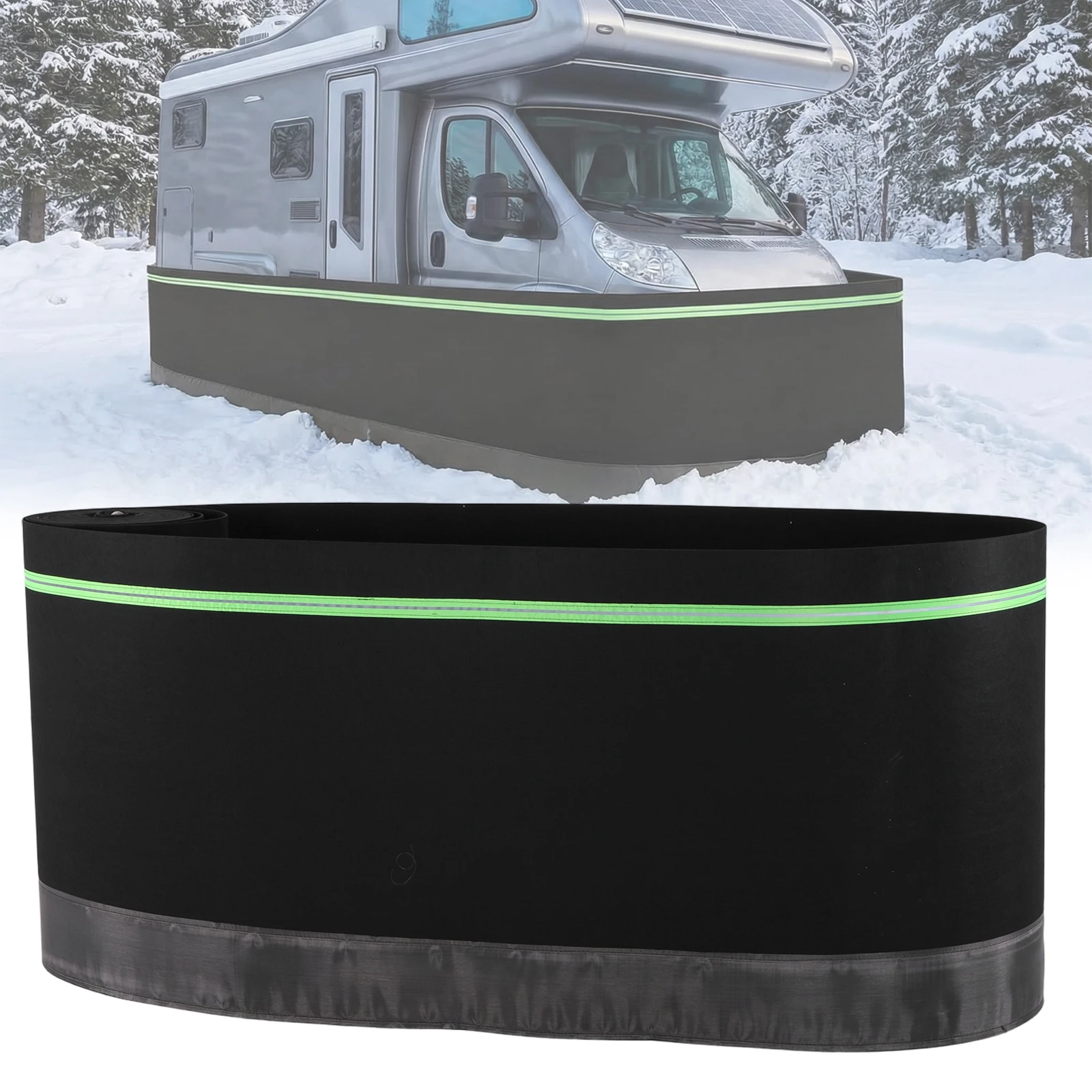 

Windproof Trailer Skirts Easy Installation Mobile Home Skirting Waterproof 39.37ft Heightx85.3ft Length for Gardens Outdoor Use