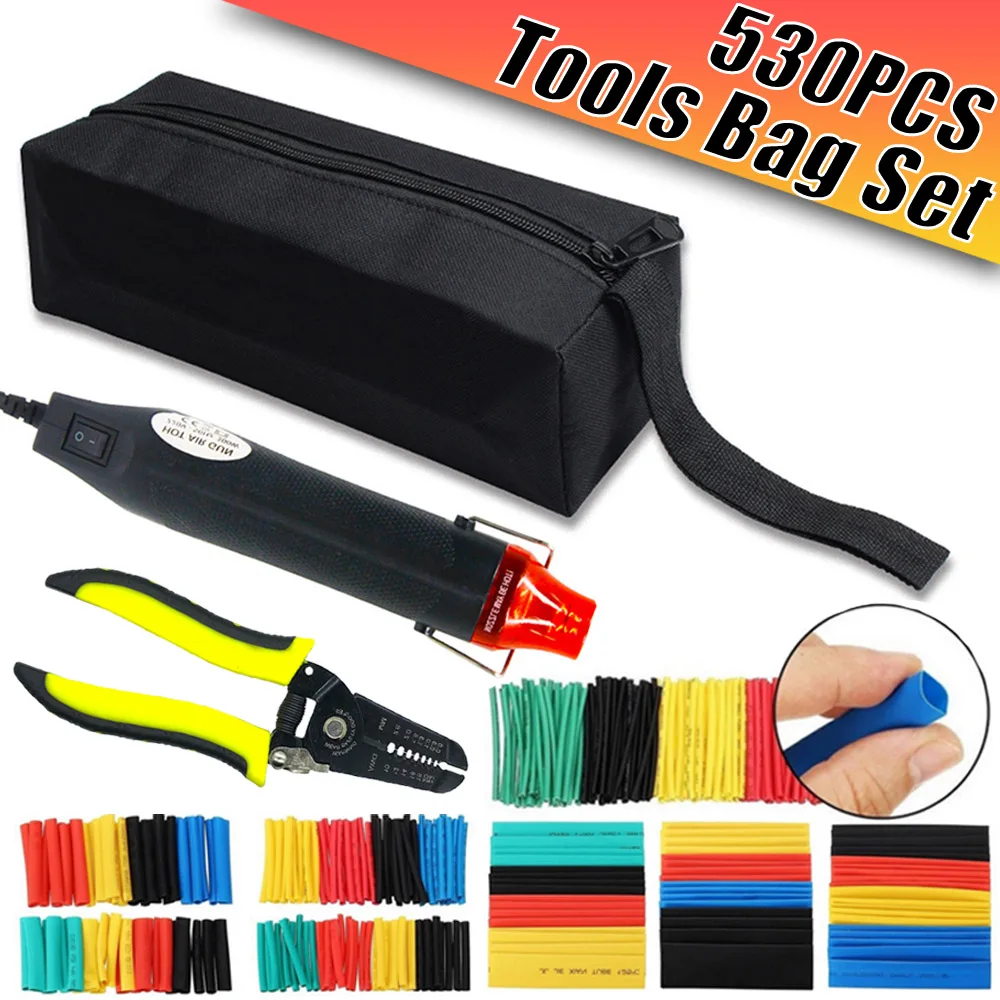 

300W Hot Air Gun Electric Heat Blower Tool Kit for DIY Shrink Tubing Soldering Wrap Plastic Rubber Stamp with heat shrik tube