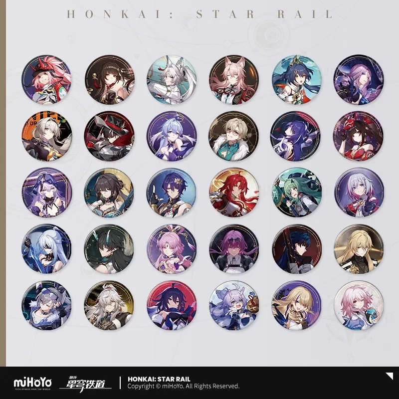 miHoYo Honkai StarRail Official Genuine Goods Star Rail Series Anime Game Peripheral 58mm Tin Badge Brooch Accessory Holiday image 3