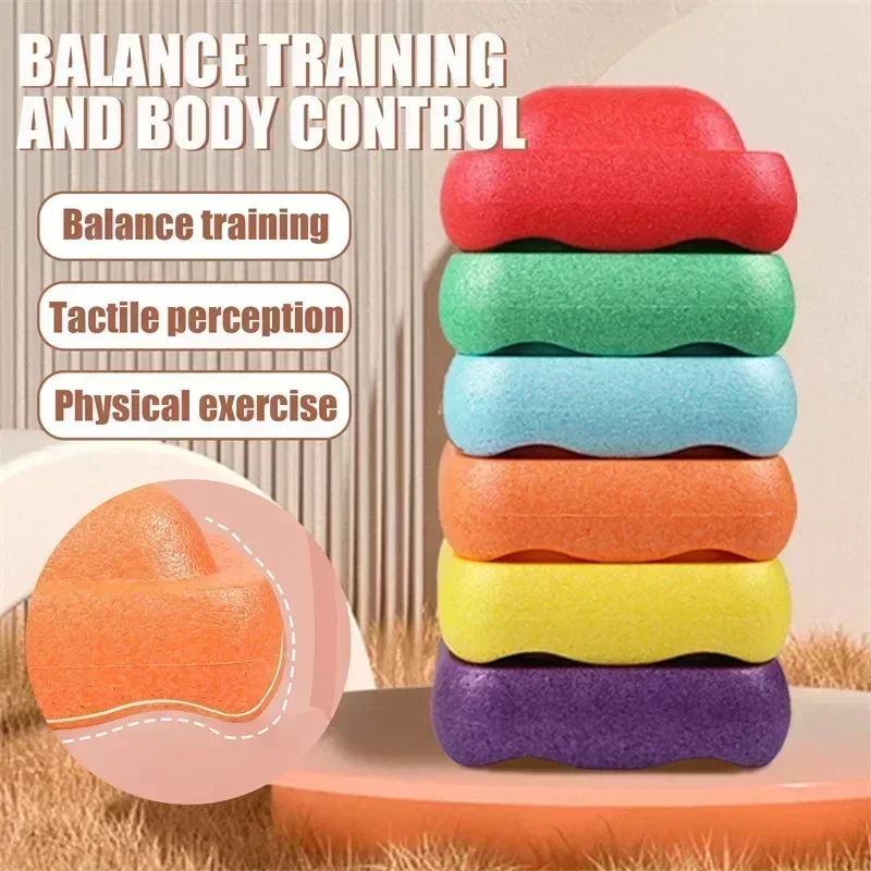 3Pcs New Children\'s Balance Training Foam Step Sensory Tube Assisted Outdoor Games Stacking Stones Balance Sports Baby Toys Gift