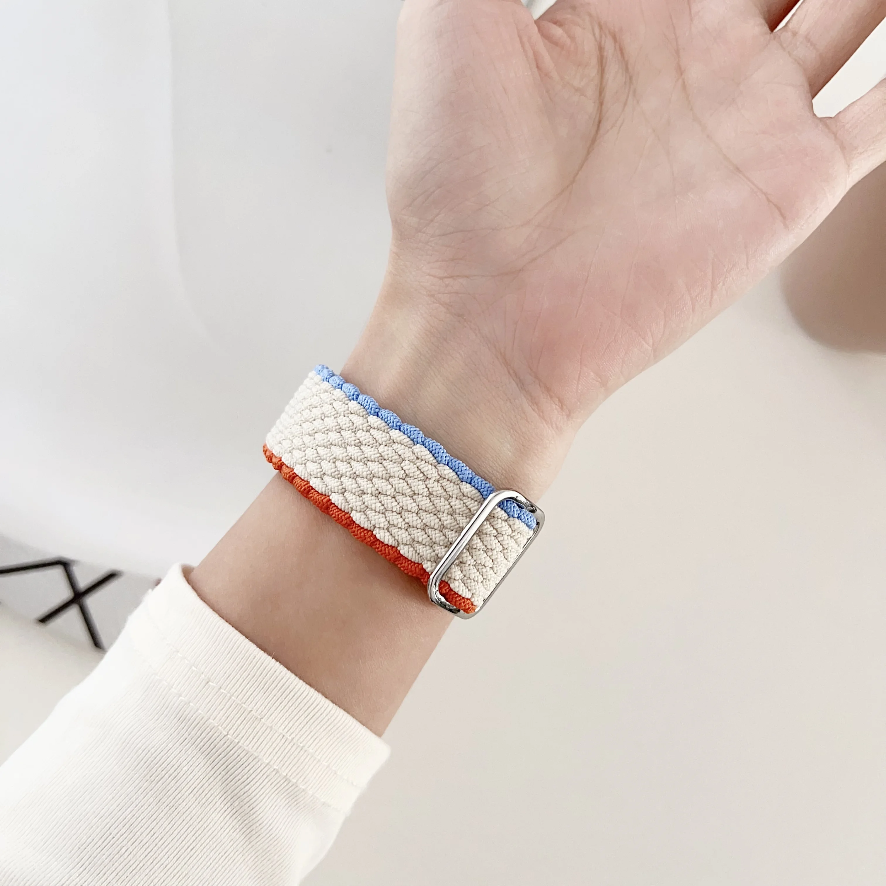 Suitable for Apple Watch S9/S8 and iWatch 7/6/5/se/4/3/2/1 wave patterned nylon strap