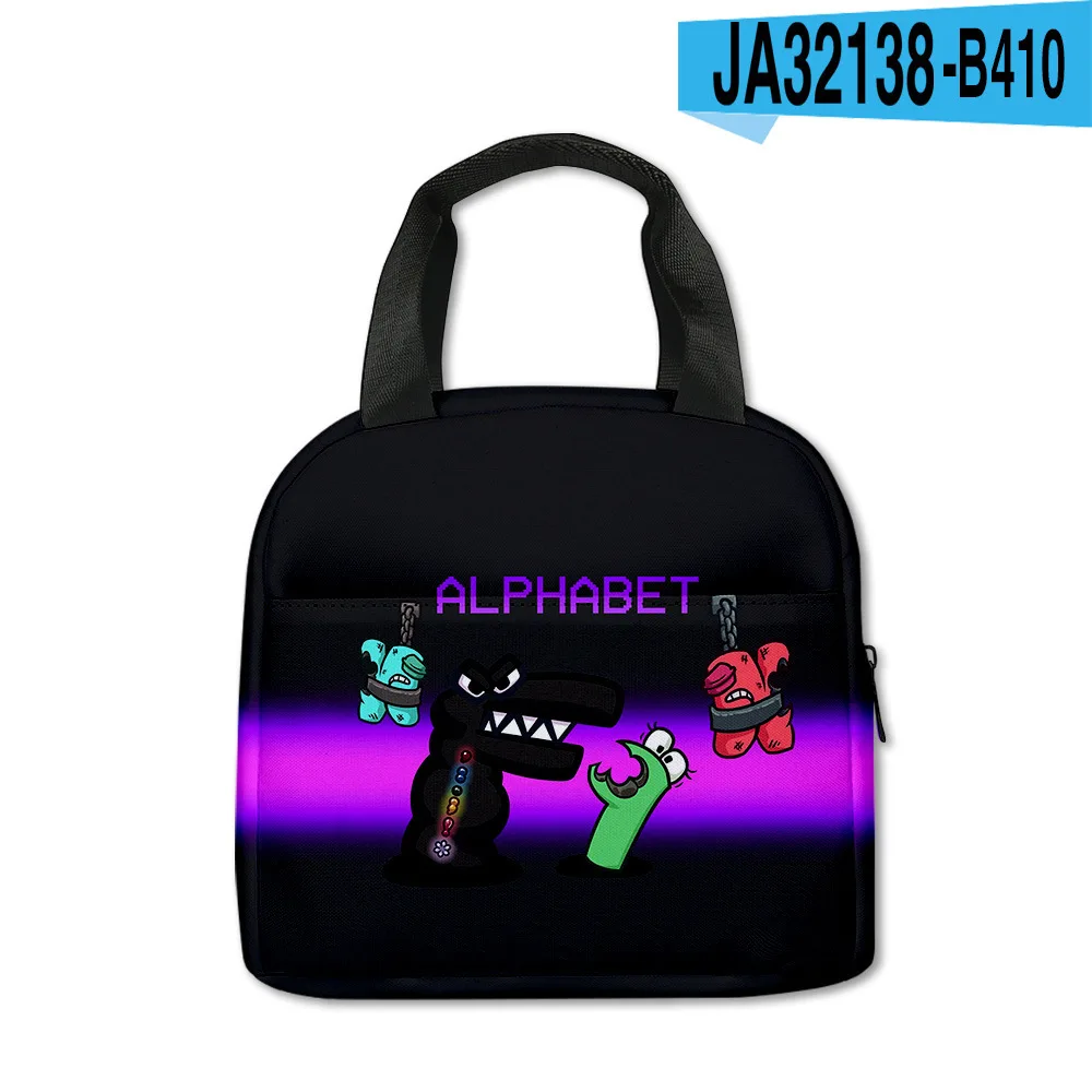 Classic Popular Alphabet Lore Work Lunchbox Thermal insulation Food Lunch Bag 3D Printed Insulated Portable Handbags Ice Bags