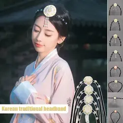 Korean Classical Ethnic Style Hairband Court Hanbok Wig Headdress Women Hair Clips Hanbok Bride Korean Hair Accessories