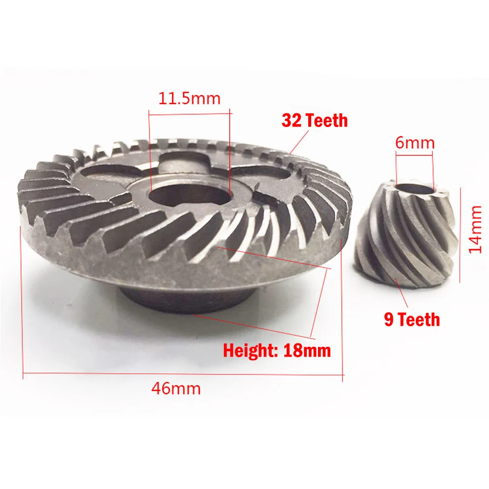 Imagem -05 - Engrenagem Chanfrada Espiral Conjunto Ângulo Moedor Engrenagem em Linha Reta Dente Helicoidal Terno para Bosch Gws6100 Angle Grinder Acessórios da Ferramenta Elétrica