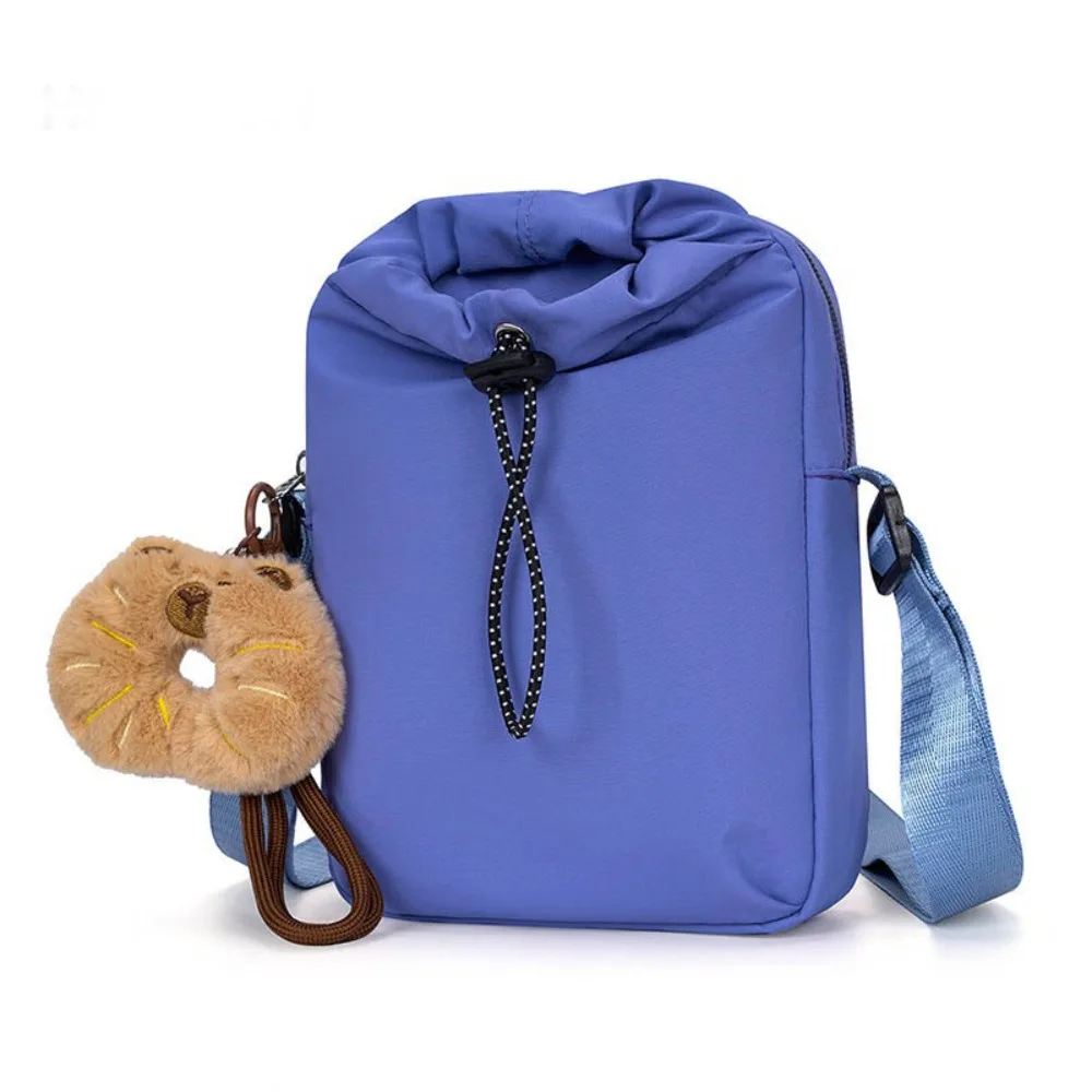 

Korean Style Crossbody Water Bottle Bag Nylon Waterproof Water Bottle Carrier Bag Drawstring Open Top Portable