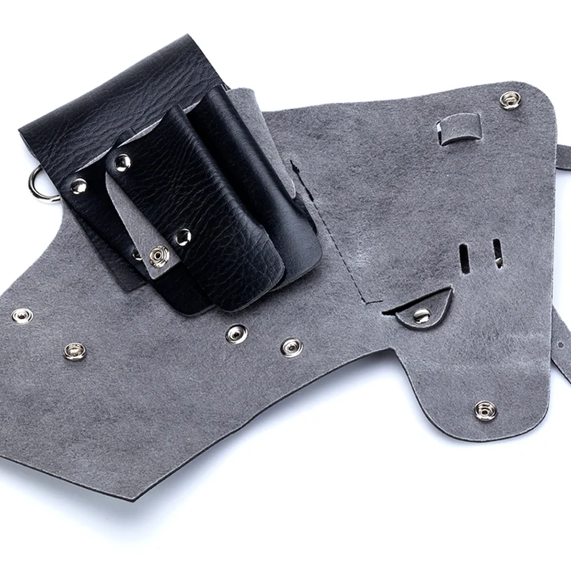 مقص شعر بولي Leather حقيبة جلدية ماسكات الحقيبة مشط حالة تصفيف الشعر الحلاق مقص شعر حامل الأكياس الحافظة أداة صالون الخصر حزمة حزام