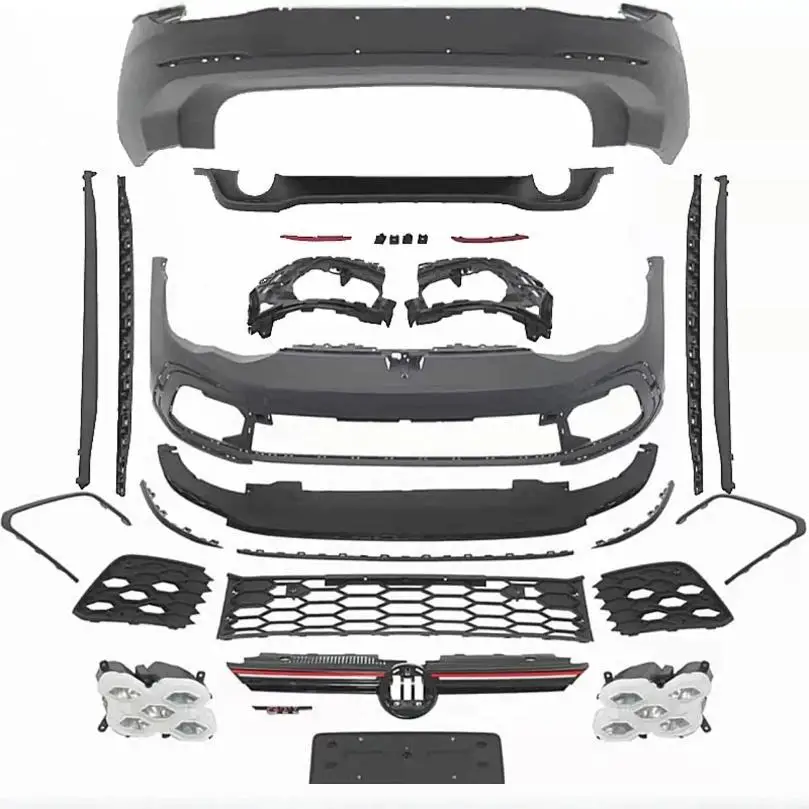 

Suitable for Golf 8 Modified GTI Large Surrounded Front Bar Middle Mesh Side Skirt Rear Bar Rear Bar Rear Lip Front Bar Light