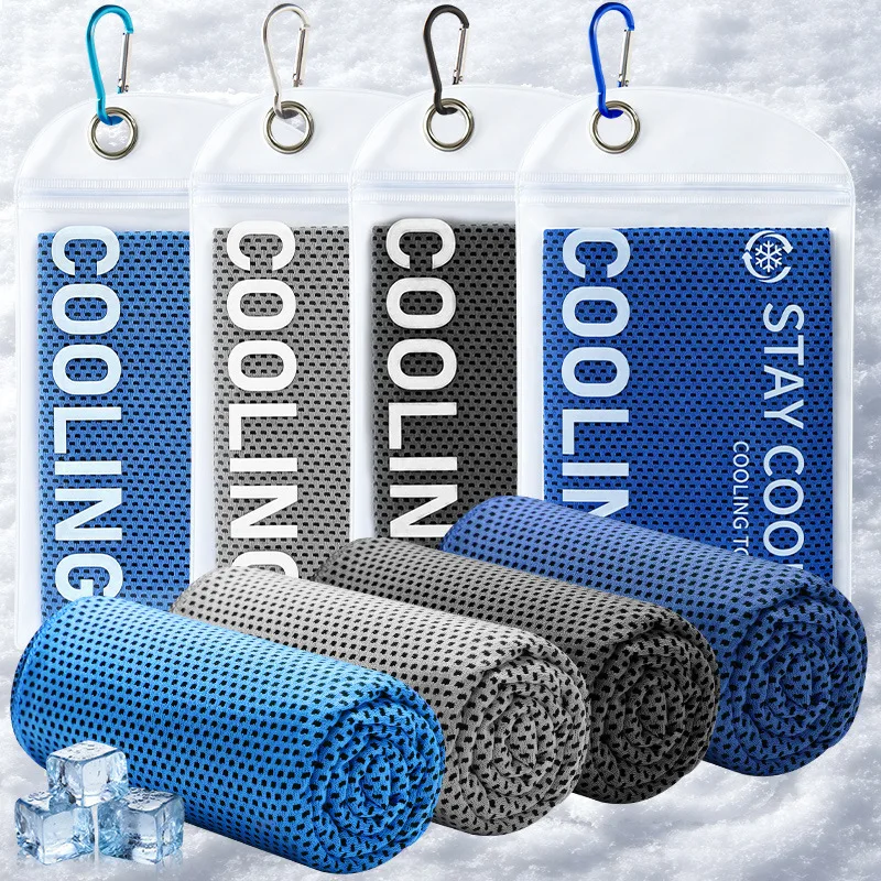 Cooling Sports Towel, Quick Dry Sweat Absorbent Portable Chilly Towel for Gym Running Fitness Outdoor Sports for Men Women