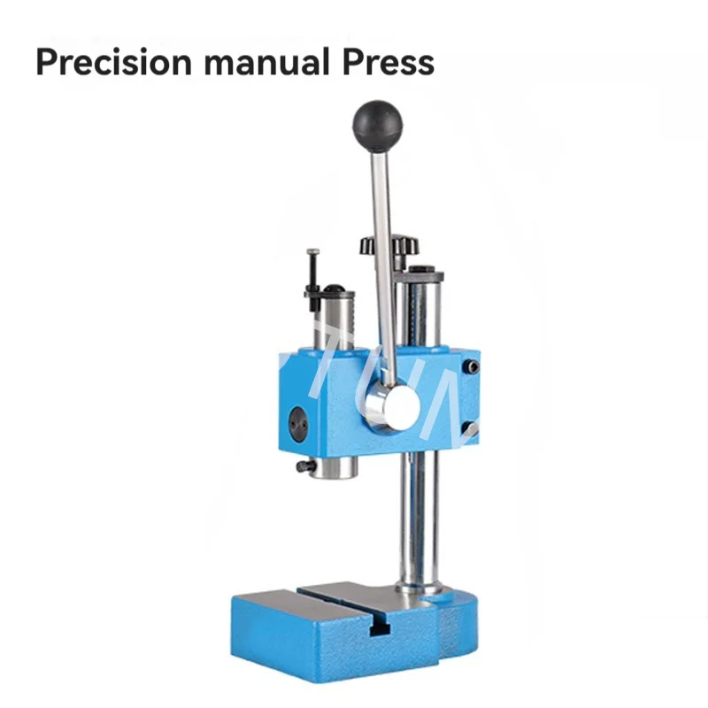 Manual Press Industrial Precision Hand Press Shaft Press Desktop Punch Press Die Cutting Machine Round Column 0.3A