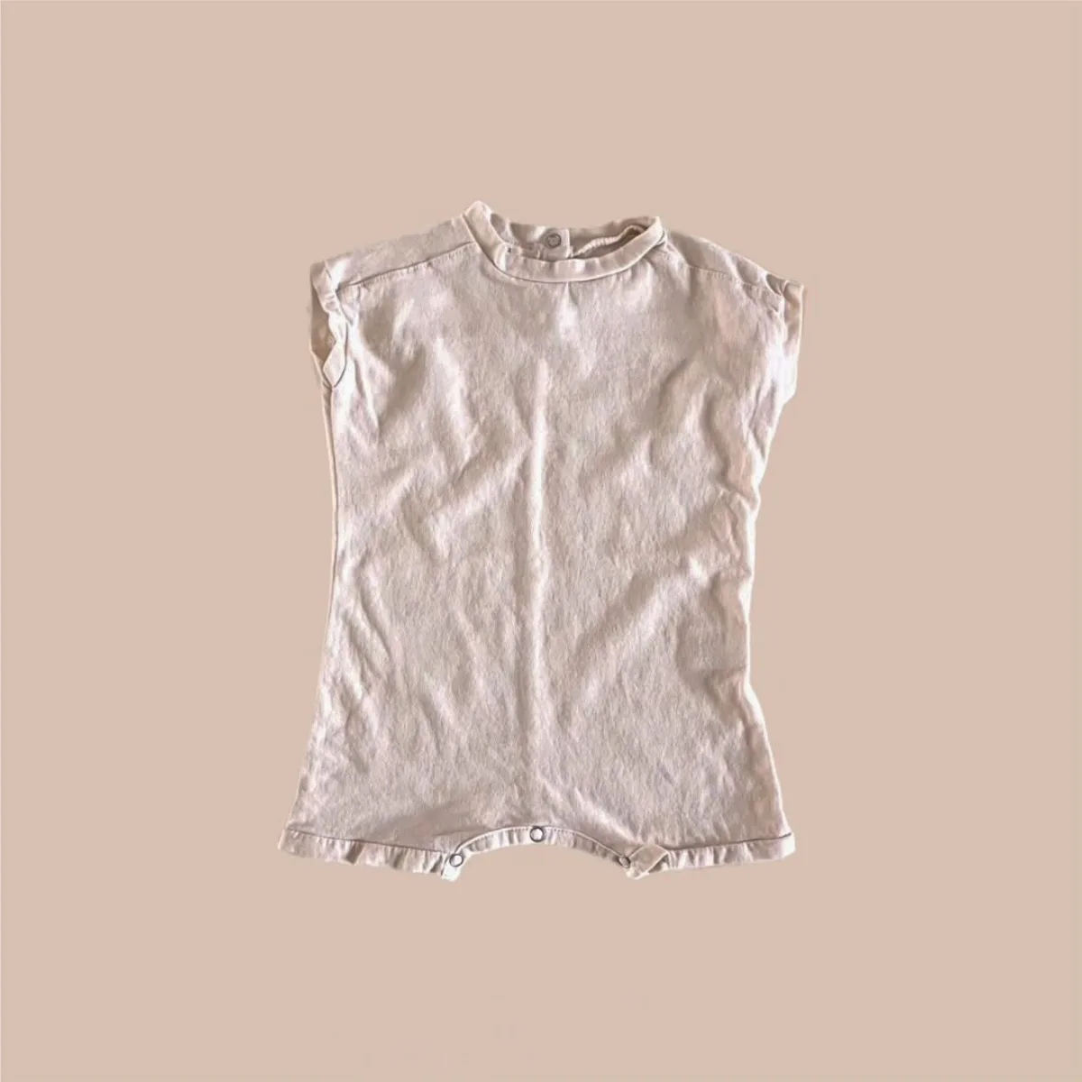 Barboteuse à manches courtes pour bébé de 0 à 24 mois, combinaison en coton fin, confortable et Simple, couleur unie, pyjama pour nouveau-né, nouvelle collection été 2025