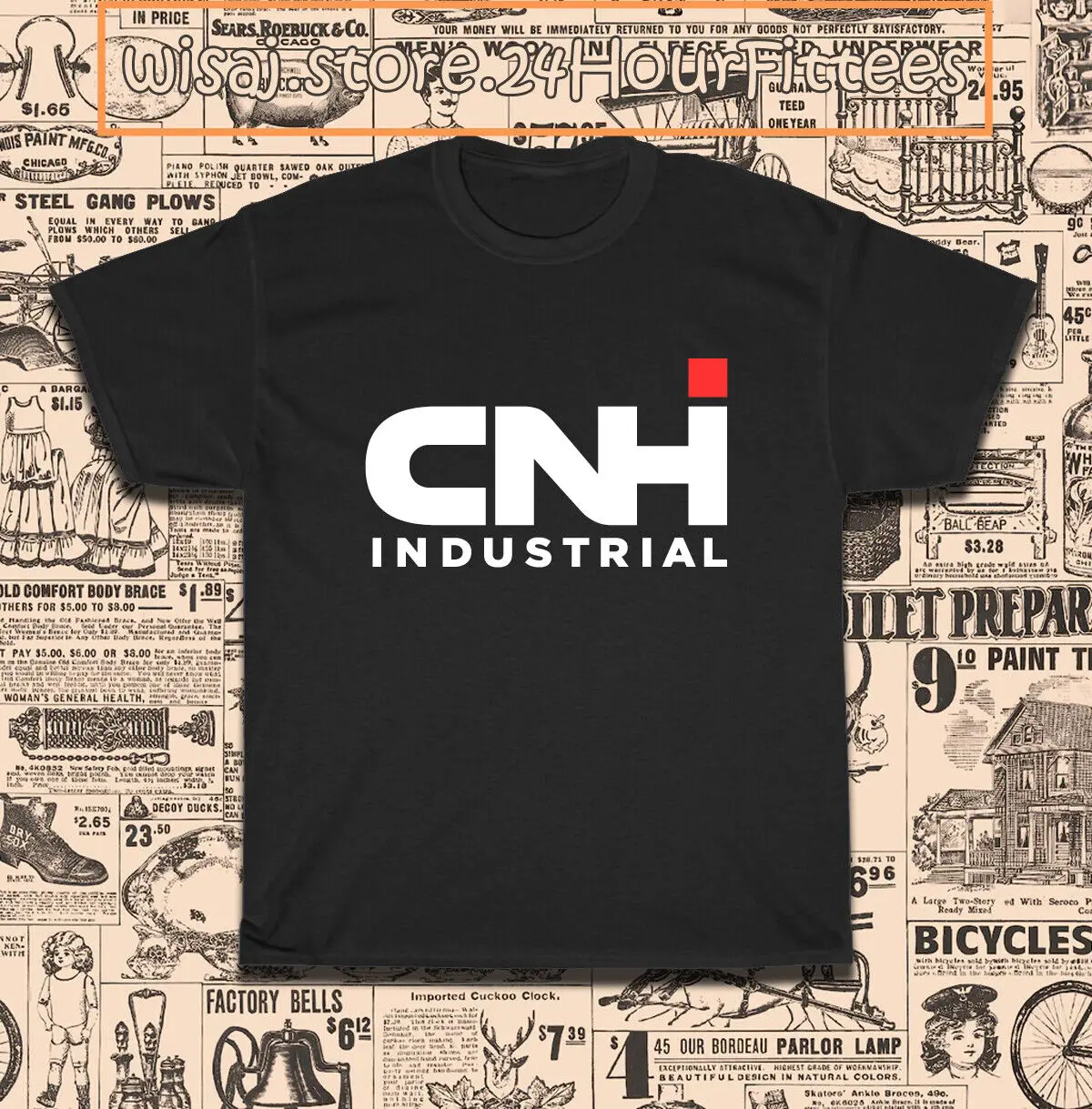 New CNH Industrial Logo Men's T-Shirt American Size S-5XL T-Shirt