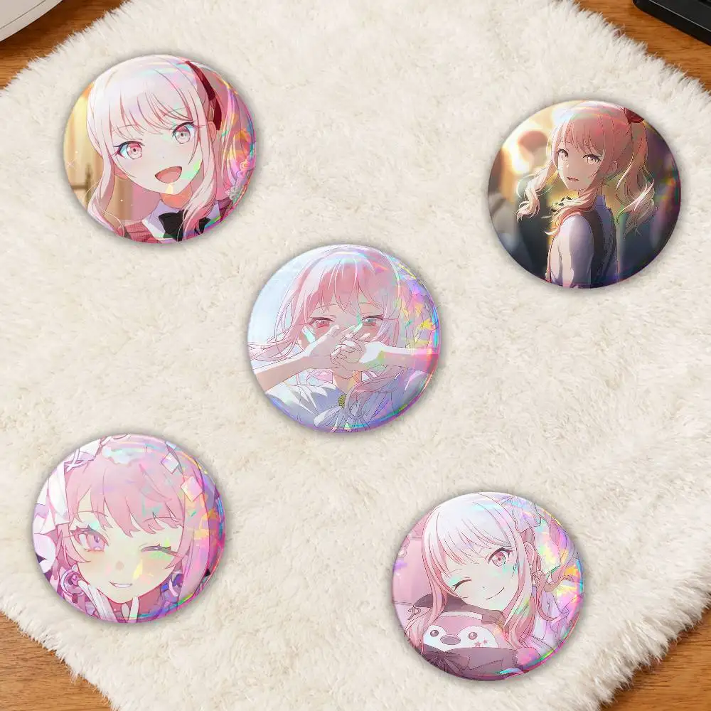 AkI-yA-mA- MI-zukI- AnI-me Badge on Backpack Accessories  Enamel Pins Round Brooches Clothes Bag Decor Jewlery Friend Gifts