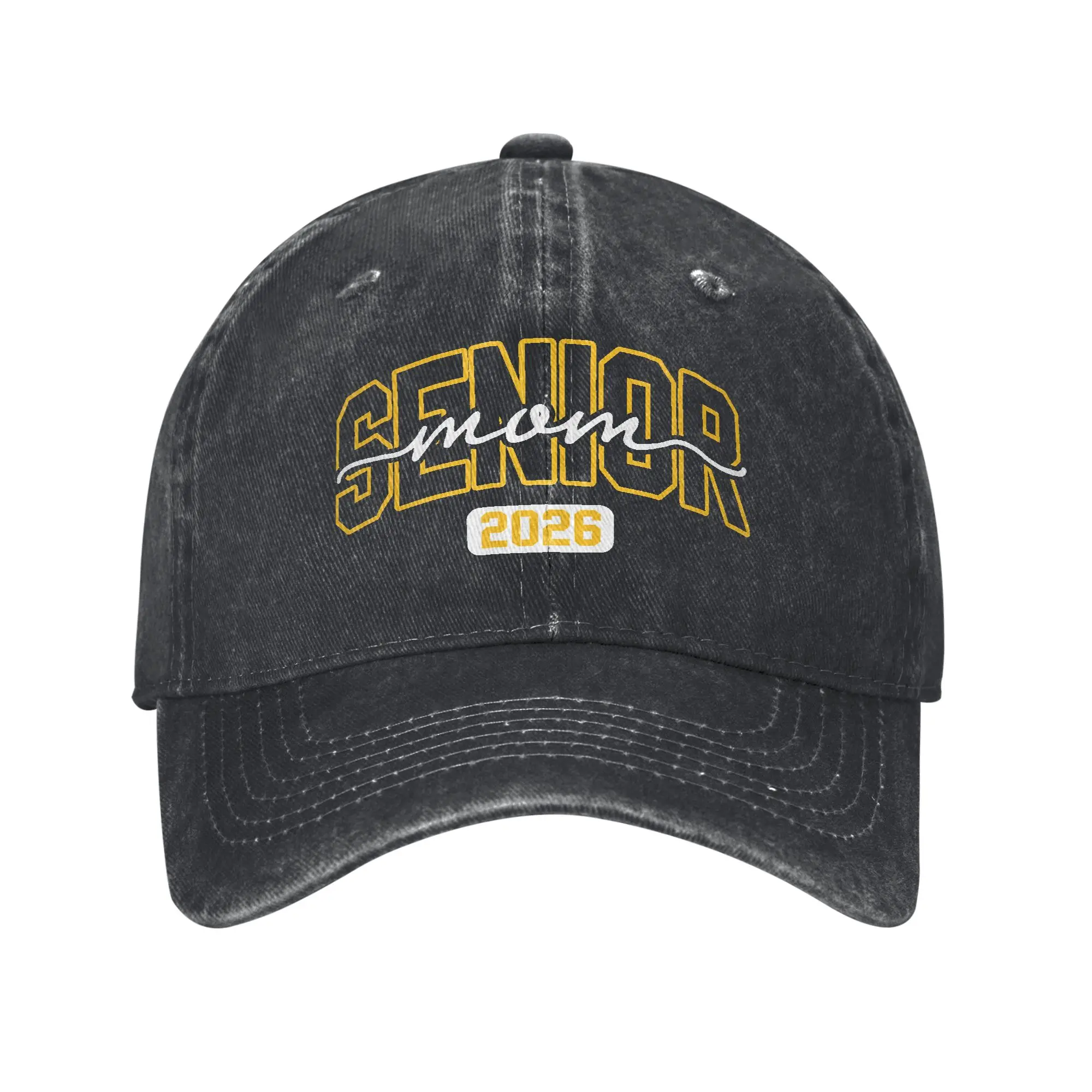 Men Women Class of 2026 Senior Graduation Printed Hats Fashion Distressed Washed  Baseball Cap Adjustable