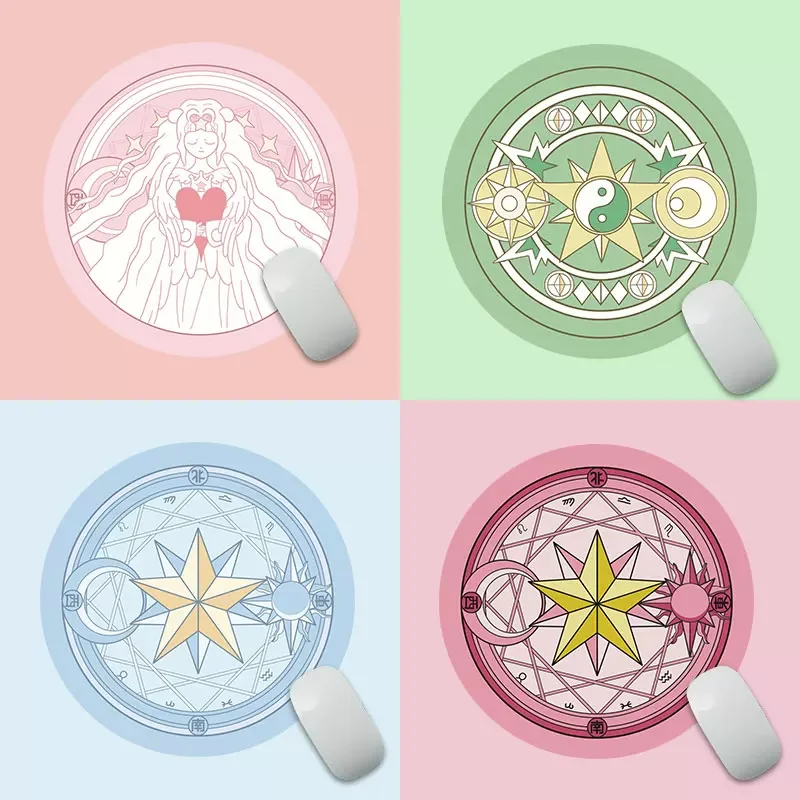 Funny Food Pizza Hot Pot Fruit Watermelon Creative Round Rubber Small Mouse Pads Anti Slip for Study Dorm Student Girls Desk Mat