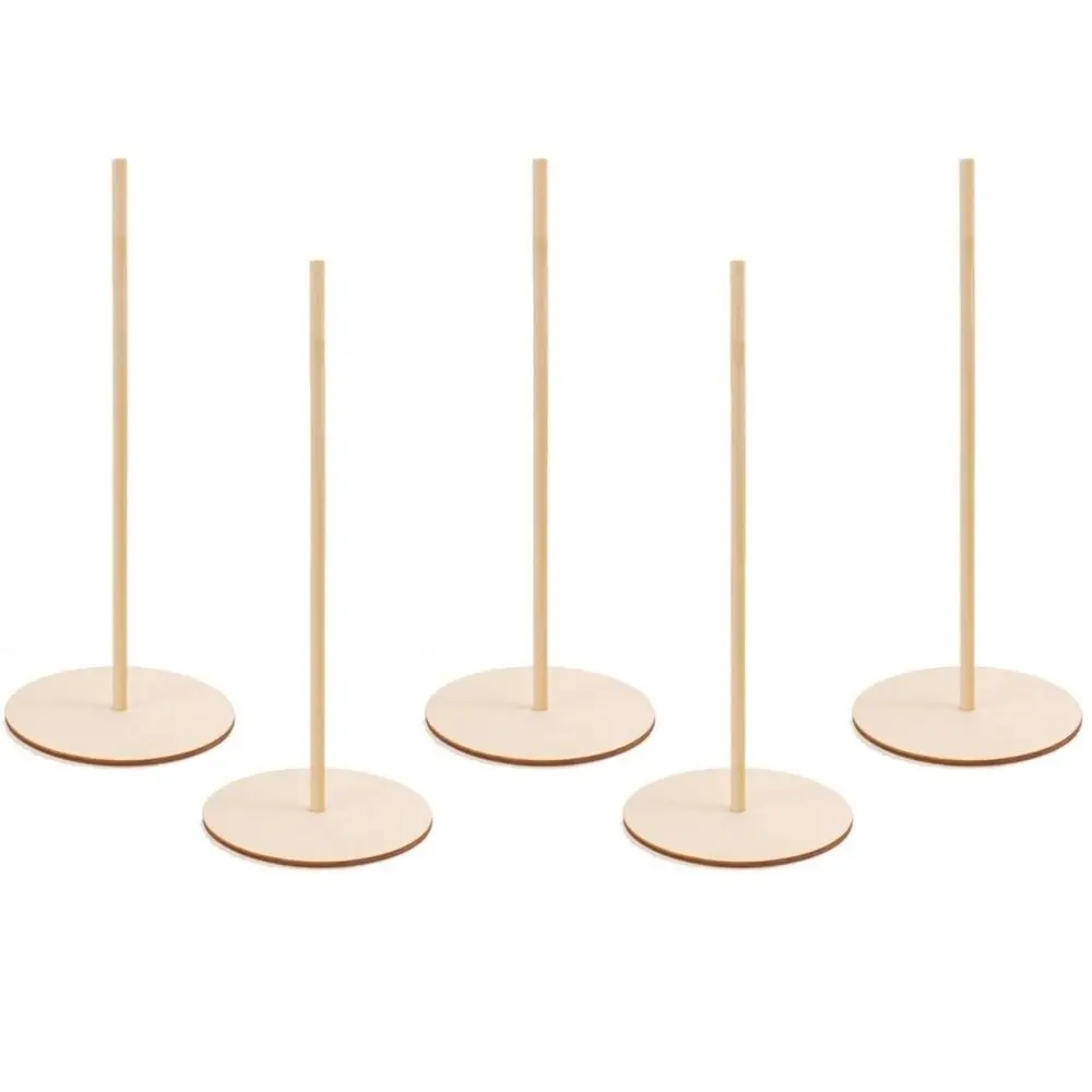 5pcs Multipurpose Detachable Design Donut Holder Decoration Round Wood Wooden Donut Stand Donut Display Stand Dessert Table