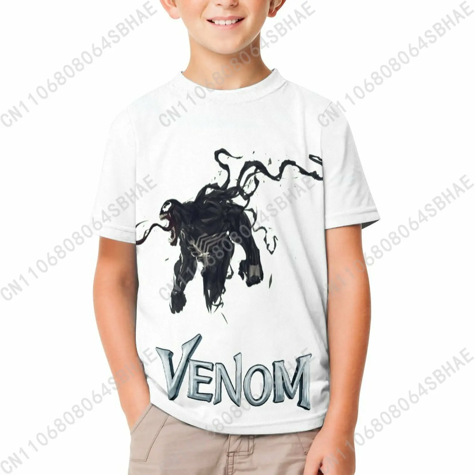 

Marvel Venom T Shirt Boy Girl Short Sleeve Print Cotton TShirt Comfortable Crew Neck Children Child Tee Cosplay