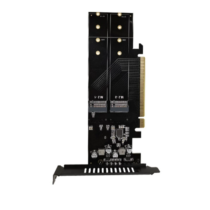 بطاقة محول Pcie إلى M2 جديدة Pcie X16 4 منفذ M2 NVME M مفتاح SSD محول M.2 PCI Express X16 محول بطاقة توسيع VROC