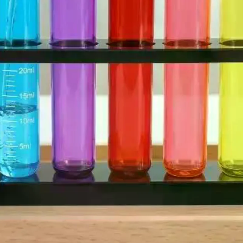 1 Set Hands On Learning Science Teaching Lab Storage Tubes Clear Plastic Test Tubes Lightweight Portable Safe For Childrens