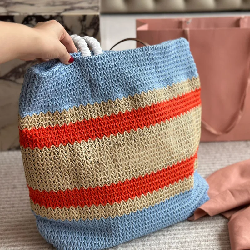 

Fashion Designer Shoulder Bag 2024 Summer Beach Bag for Women High Quality Luxury Lady Handbag