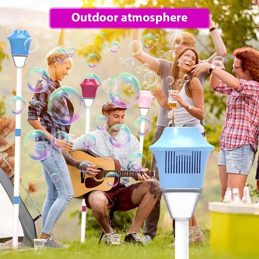 Street Lamp Bubble Machine Automatic Bubble Blowing Toy Outdoor Electric Bubble Blower Wand Children's Toy Party Christmas Gifts