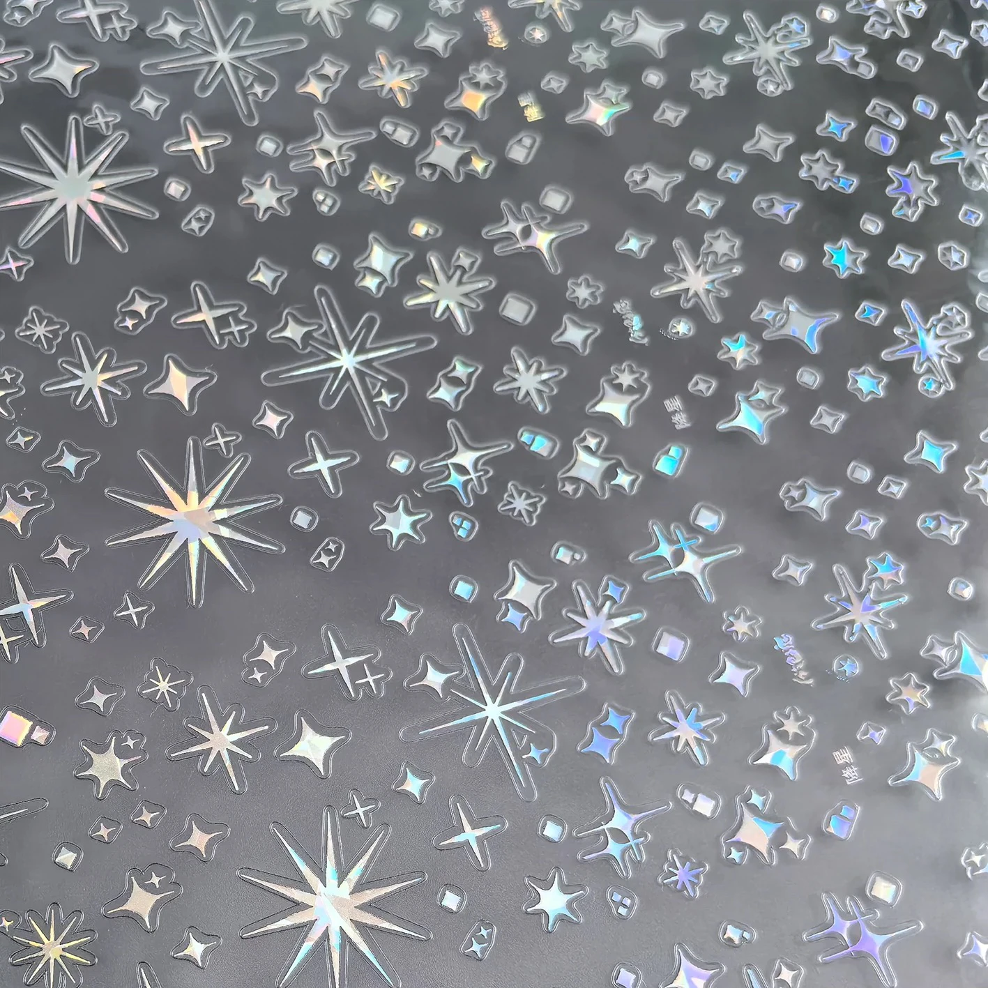 1 Loop Falling Stars Pet Bronzing Hot Silver  Die-cutting Journal Tape