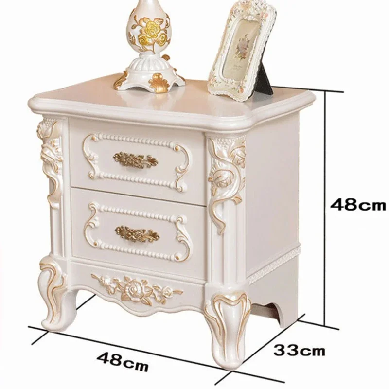 فريدة من نوعها العصرية تخزين منضدة الجدول الحديثة الأبيض الذهبي غرفة نوم الشمال منضدة أدراج Kawaii Mesa De Cabeceira الأثاث #4