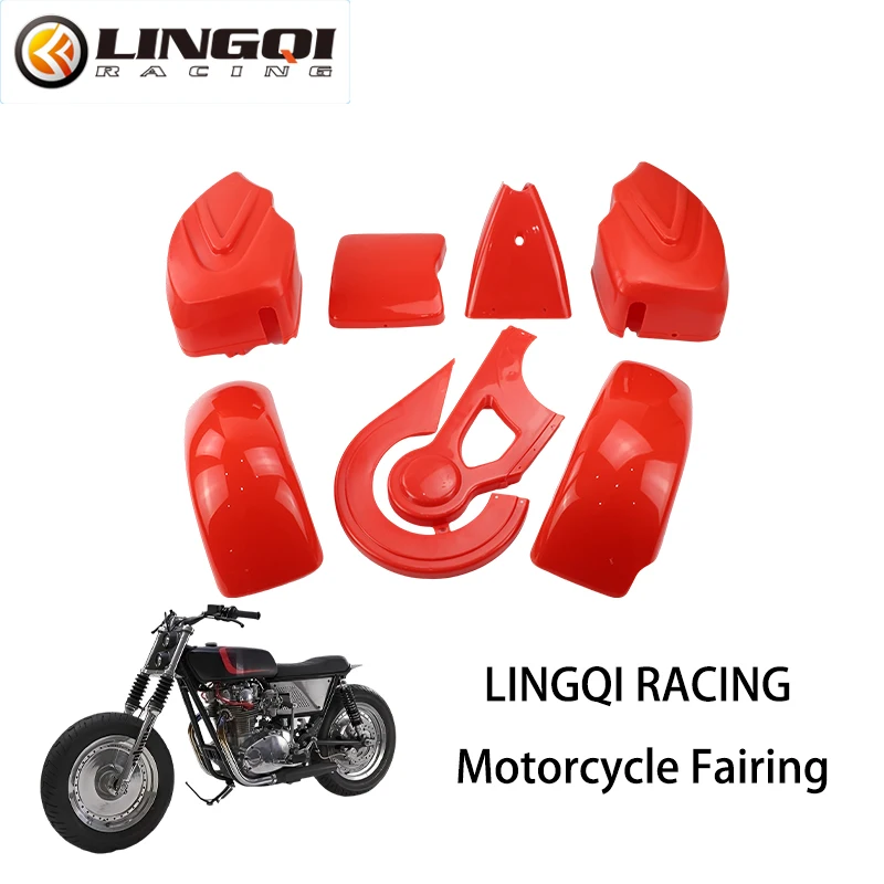 

LINGQI RACING обтекатель мотоцикла, пластиковый корпус, защитная крышка для аккумулятора, переднее и заднее крыло для маленького электрического скутера Harley