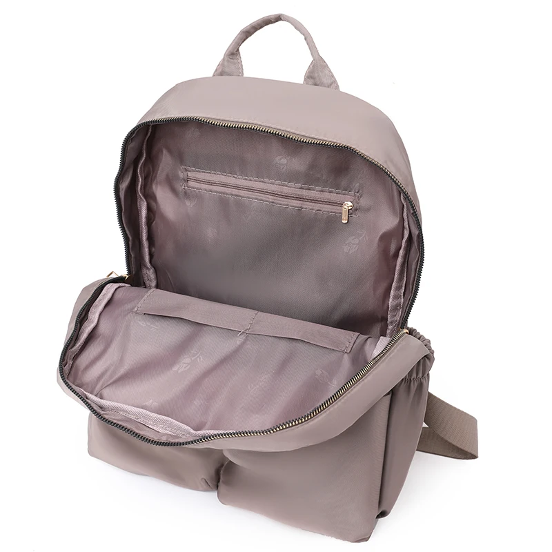 Nylon Fabric Women's Backpack Multi-Function Leisure Travel Backpack Fashion Designer Simple Girl Schoolbag Backpacks 2024 New
