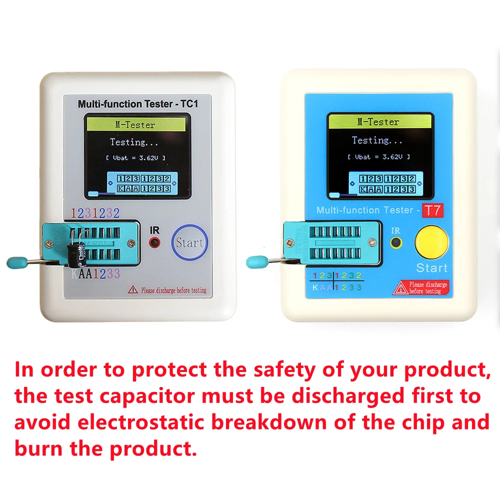 Imagem -05 - Esr Medidor Transistor Tester Diodo Triodo Capacitância Scr Indutância Caixa de Teste Alta Qualidade Novo Lcr-t4 Lcr-tc1 Lcr-t7