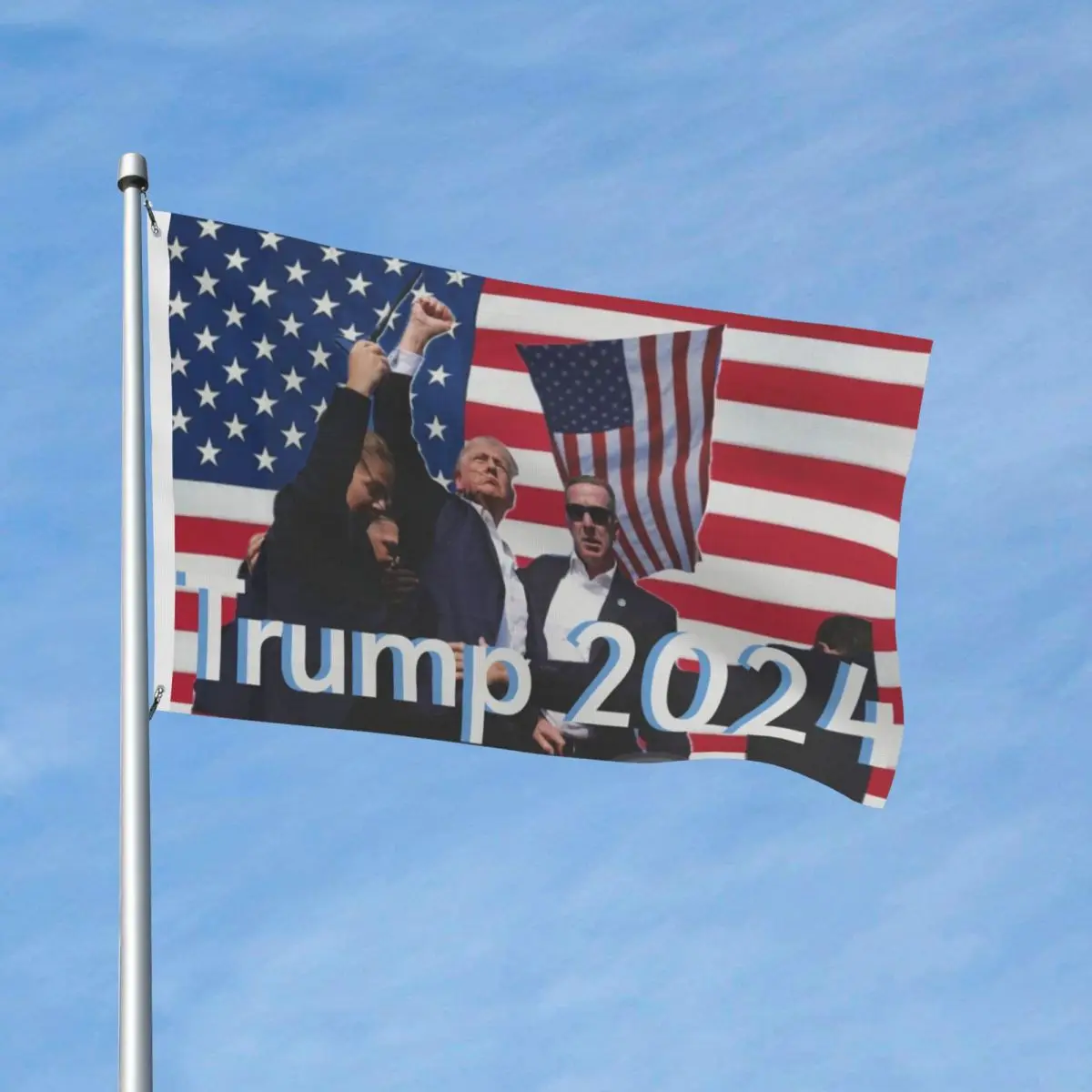 Bendera Trump 2024 spanduk untuk perlindungan UV luar tahan pudar untuk dalam dan luar ruangan