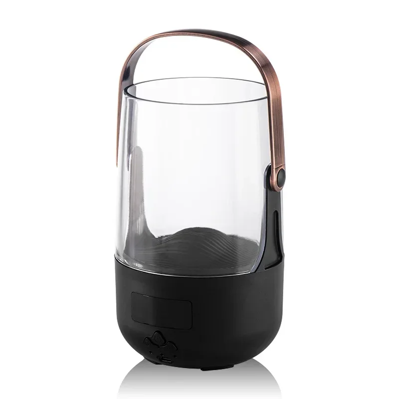 USB Powered Fireplace Design Aroma Diffuser & Humidifier, 6.76oz Colorful Flame Night Light with Timer and Auto Shut-Off, Desktop Mist Humidifier for Home Office