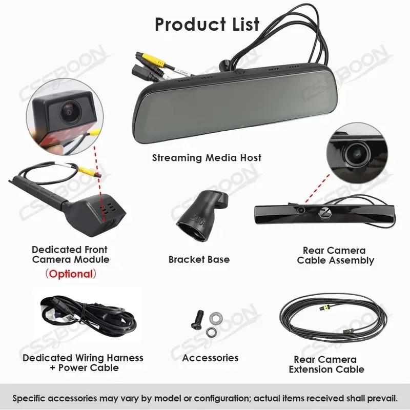 Hot Sale 2K Mirror Dash Cam 9.36 Inch Streaming Rear View Mirror for Model 3 Y Car Front and Rear Dual Lens