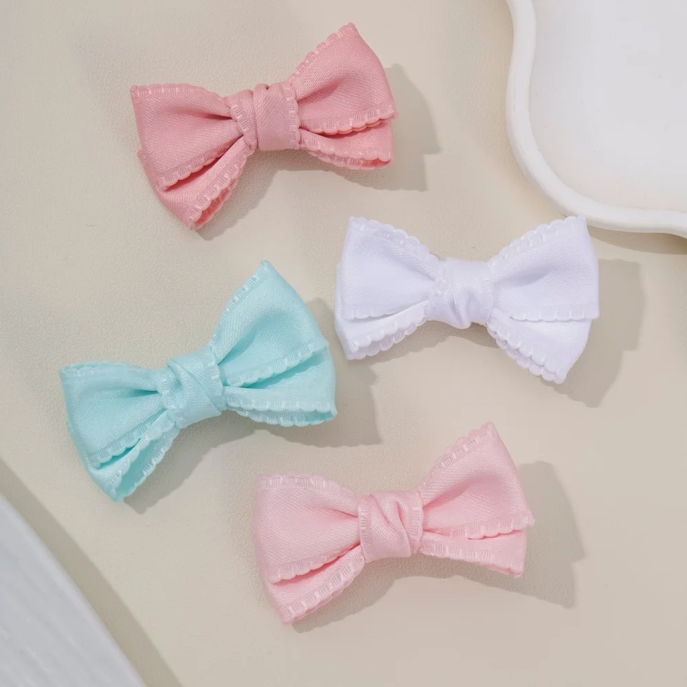 2Pcs/Set Solid Color Kids Bows Hair Clips for Baby Girls Handmade Cute Bowknot Kids Hairpin Barrettes Children Hair Accessories
