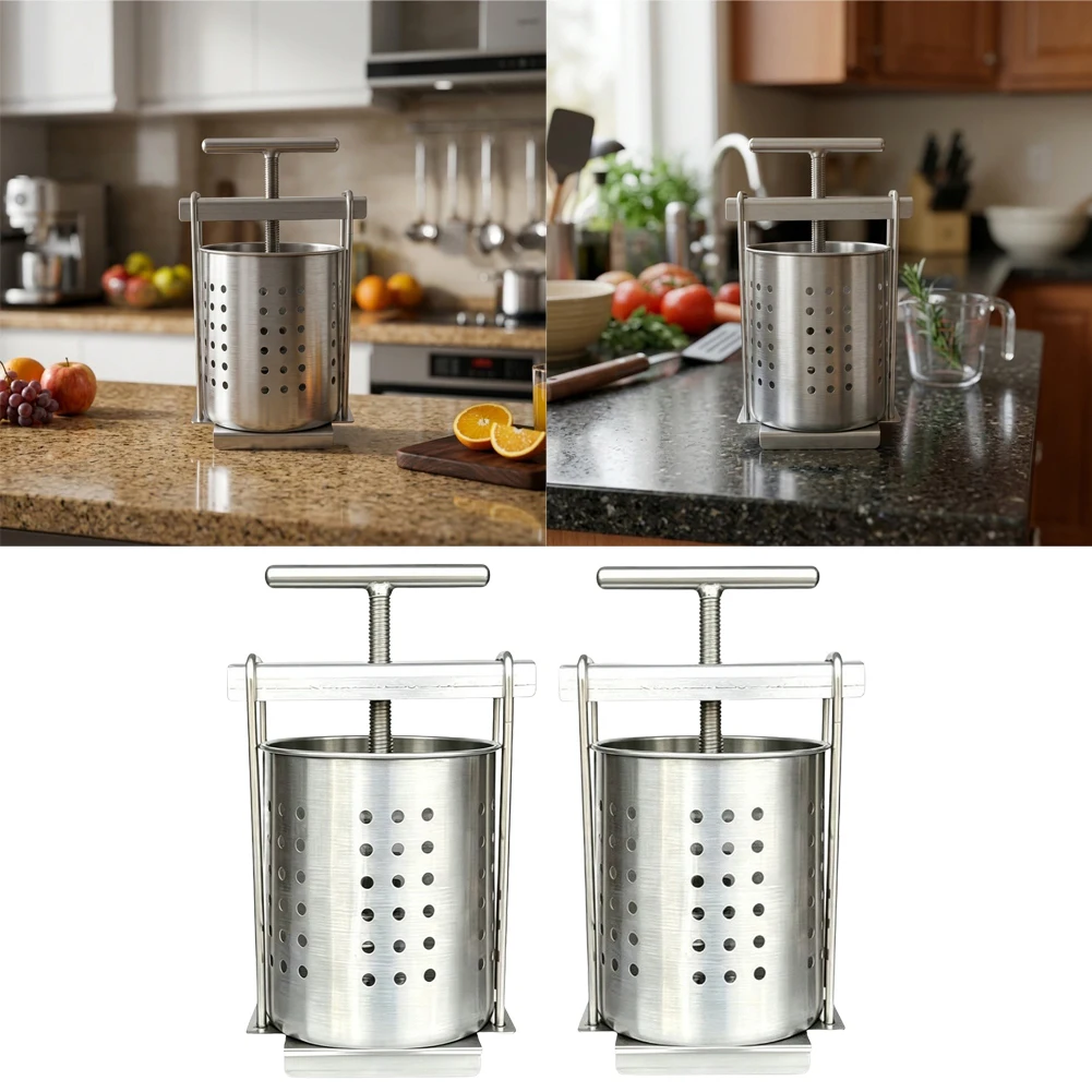 Manual Stainless Steel Juicer for Preparing Dumpling Fillings Extracting Honey and Making Salads 1.5L 2.5L Sizes