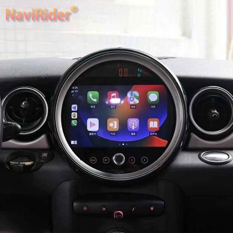 Car Android 14 GPS Stereo Screen For Mini One Cooper R55 R56 Peaceman Mini Clubman 2011 Convertible Autoradio Carplay DSP Player