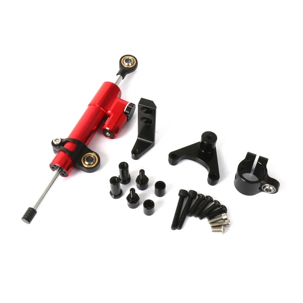 Voor Ducati Hypermotard 950SP Fiber Carbon Stuurdemper Stabilizer Motoraccessoires Met Beugel Ondersteuning Kit - afbeelding 1