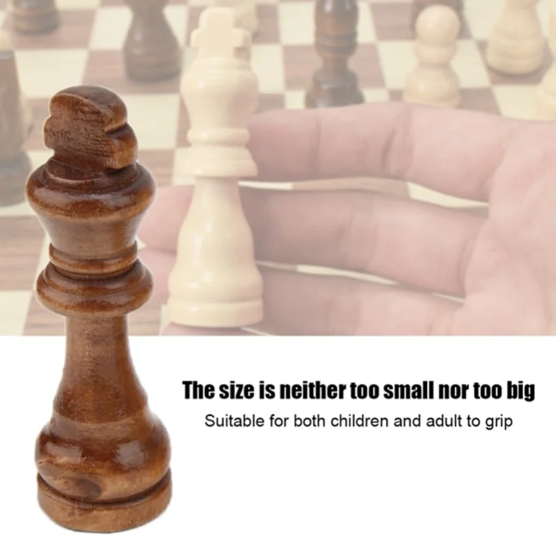 Wooden International Chess Piece With No Board Parent Child Interaction Toy Children Gift