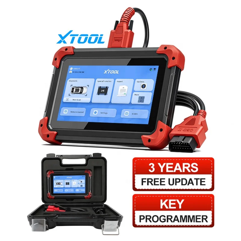 Newest XTOOL D7 V2.0 OBD2 Car Scanner Automotive All System Diagnostic Tools with FCA ECU Coding Car Key Programmer 36+ Resets