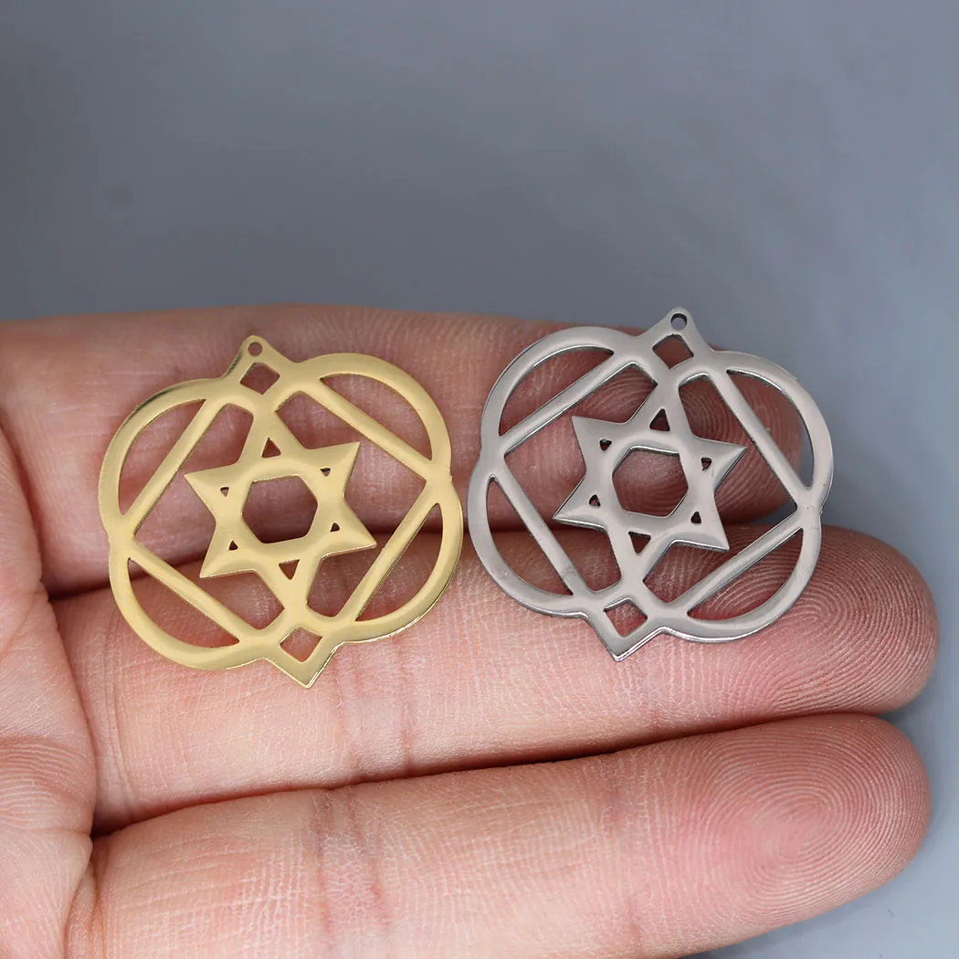 قلادة بذور الخردل من الفولاذ المقاوم للصدأ ، أقراط مصنوعة يدويًا ، سحر ملاك لطيف ، صناعة مجوهرات ، قلادة ، إكسسوارات علامات اليهودية ، 3 * * #3