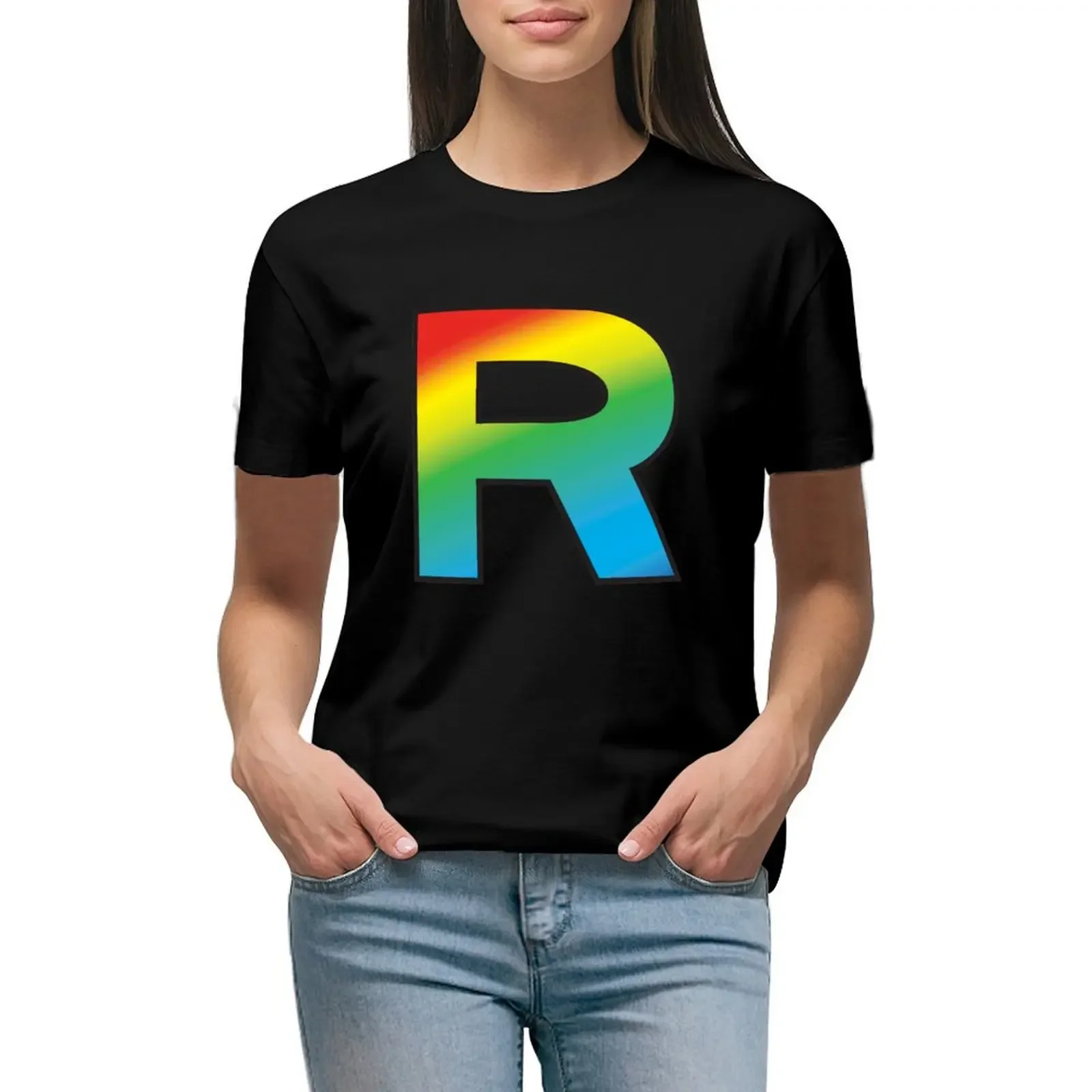 

Team Rainbow Rocket T-Shirt heavyweights summer clothes quick-drying hippie clothes ariat shirts for Women