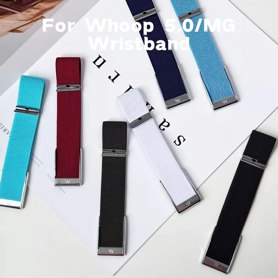 For Whoop 5.0 Mg Black Silver Gold Nylon Woven Elastic W Logo Straps Breathable Sports Replacement Fitness Tracker Wristbands