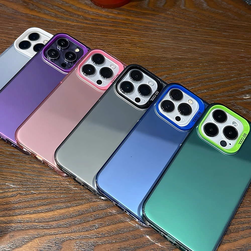 Summer Watermelon Cute Cartoon Phone Case Matte Colored Silver For IPhone 15 14 16 13 12 11 Pro Max Plus XS X Shockproof Hard Co